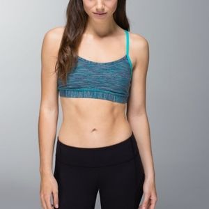 Lululemon Flow Y Bra IV Blue Tropics / Wee Are From Space Blue Tropics Size 8